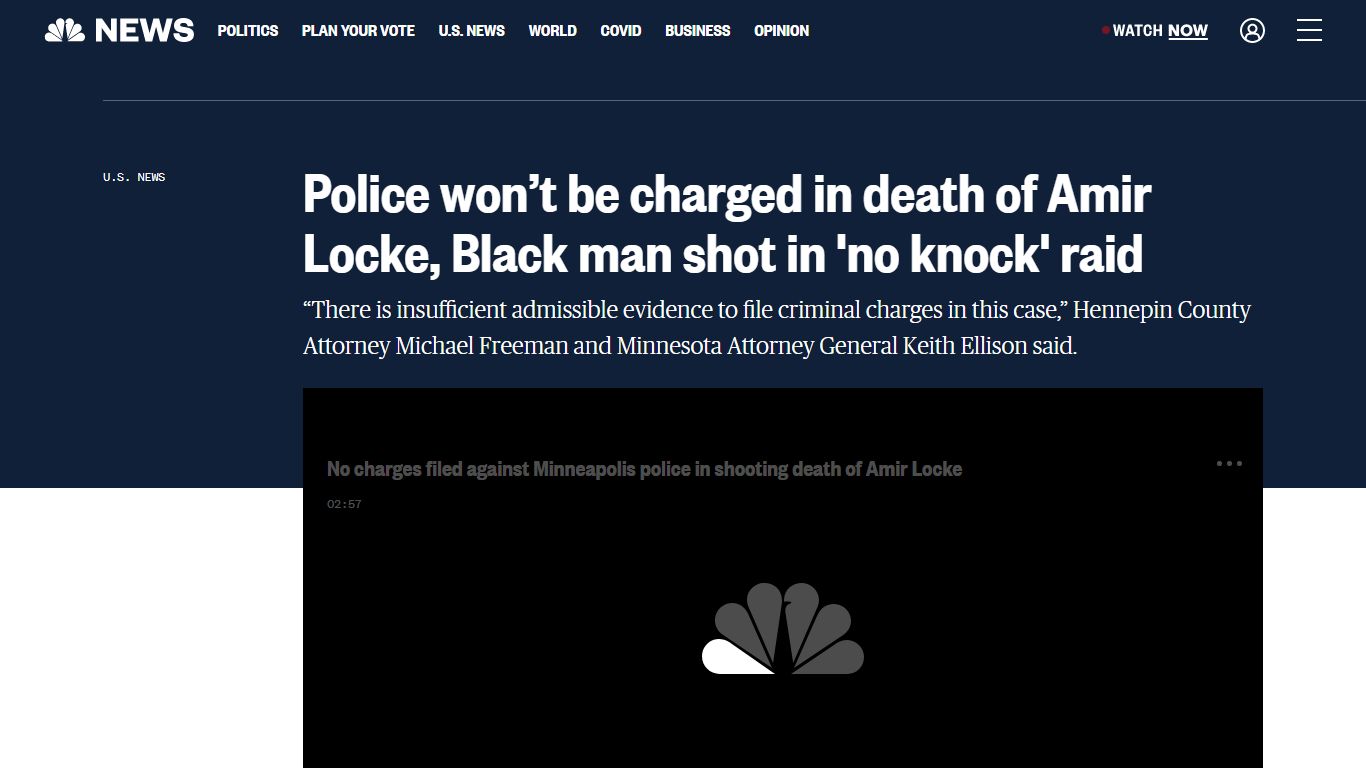 Police won’t be charged in death of Amir Locke, Black man shot in 'no ...