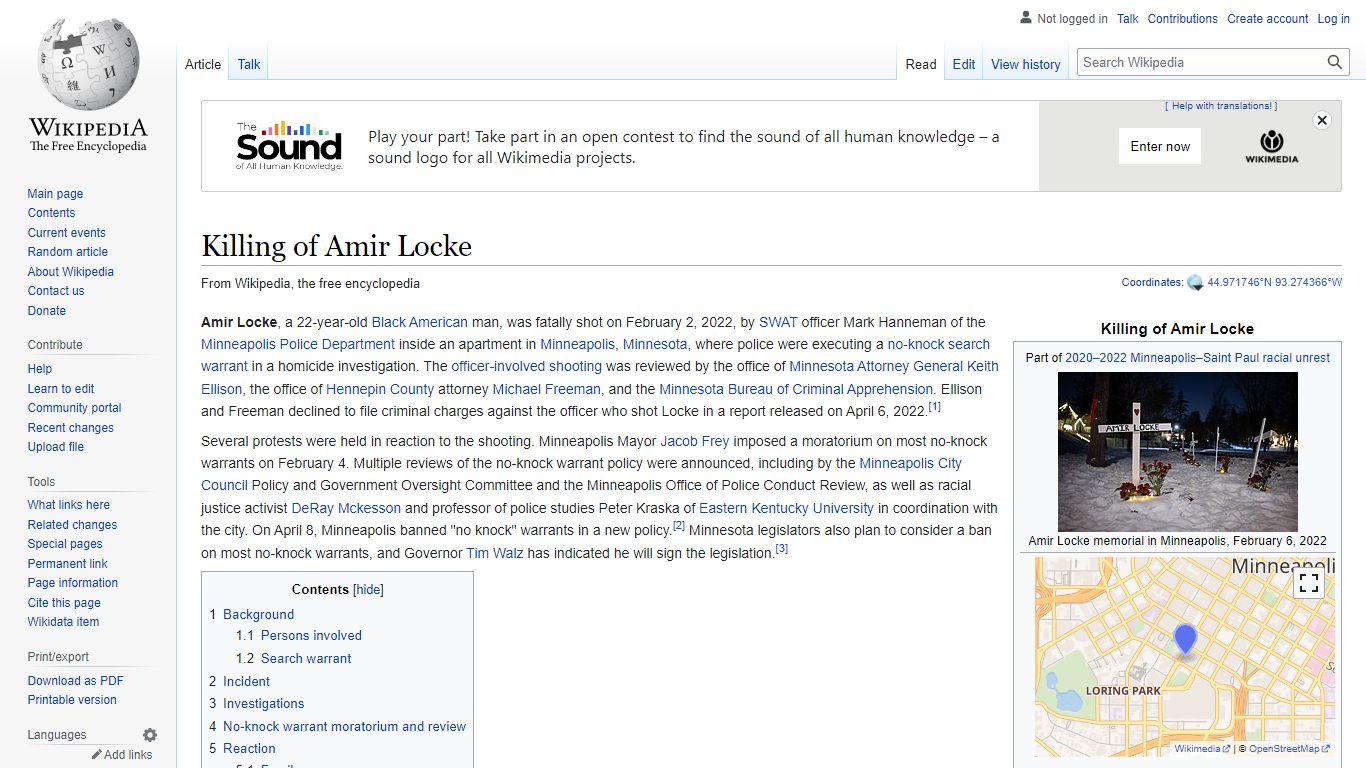 Killing of Amir Locke - Wikipedia